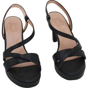 Naturalizer Abby Strappy Slingback Heeled Sandals Black US 5M EU 35